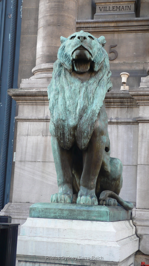 Lion de l Hotel de ville de Paris cote rue Lobeau Par Auguste Cain bis.JPG - Lion de l'Hôtel de ville de Paris, côté rue Lobeau. Par Auguste Cain. Le 10 novembre 2013